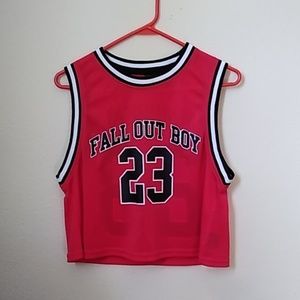 Fall out boy cropped jersey